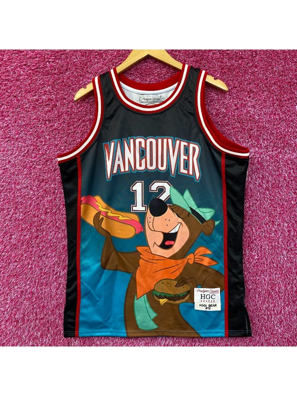 Headgear Classics Yogi Bear Vancouver Basketball Jersey XL